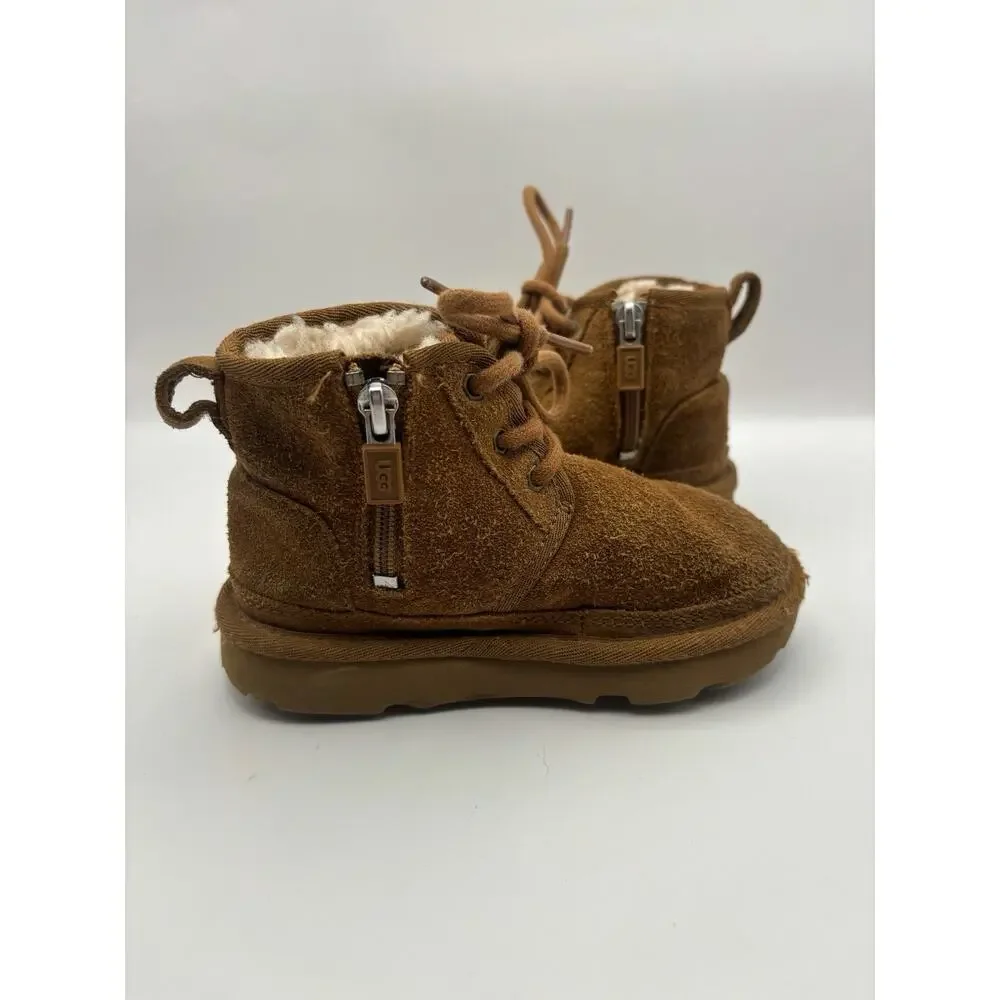 Ugg Toddler Neumel II Boots Suede Brown/Beige Size 9